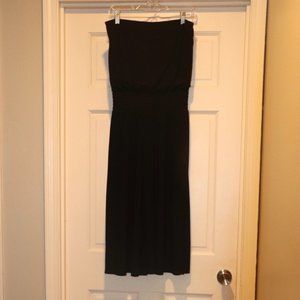 White House Black Market Black Strapless Pantsuit